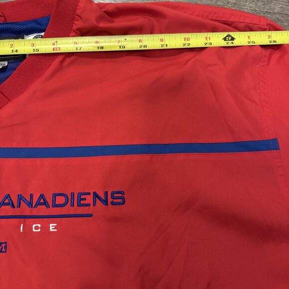 Montreal Canadiens Shirt Mens XL Red NHL Hockey Center Ice Pullover Windbreaker - Picture 8 of 10